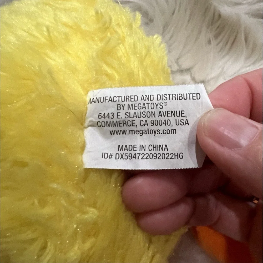Megatoys Yellow Chick Plush‎ Stuffed Animal Orange Bow 12